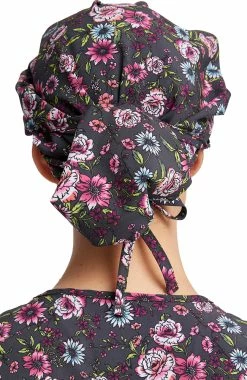 Alternative view of Cherokee Women's Romantic Garden Print Bouffant Scrub Hat