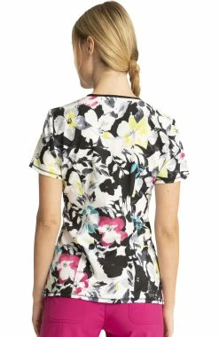 Alternative view of Cherokee Clearance Women's Inky Garden Print Scrub Top