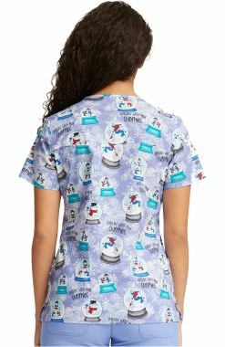 Alternative view of Cherokee Women's Chillin' Snowmies Print Scrub Top