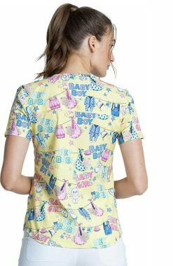Alternative view of Cherokee Clearance Women's Hey Baby Print Scrub Top