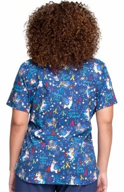 Alternative view of Cherokee Clearance Women's Magical Care Print Scrub Top