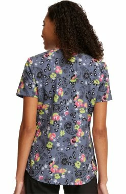Alternative view of Cherokee Women's Paisley Petals Print Scrub Top