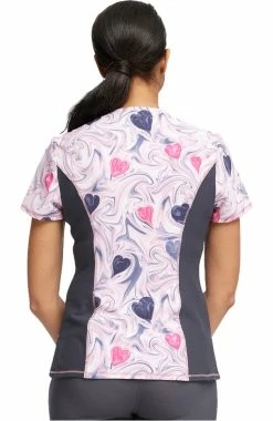 Alternative view of Cherokee Women's Loving Swirls Print Scrub Top