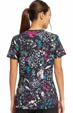 Alternative view of Cherokee Women's Zip-Front Wild Fleur You Print Scrub Top