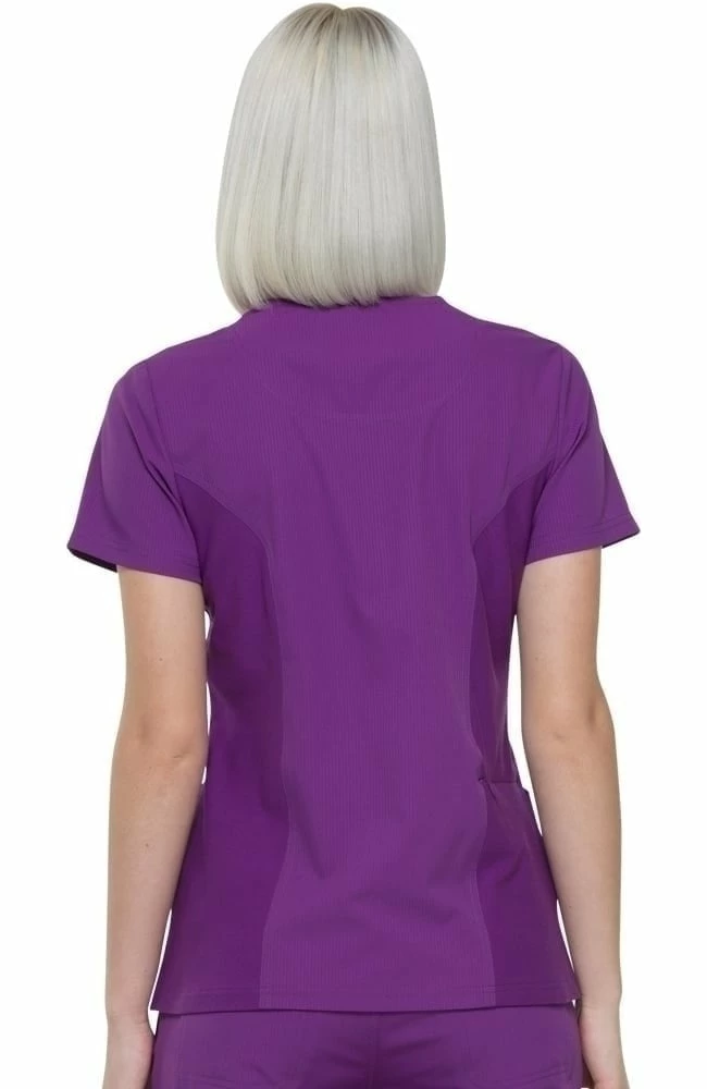 ELLE Clearance Women's Mock Wrap Solid Scrub Top 4 ELLE Clearance Women's Mock Wrap Solid Scrub Top - Image 2