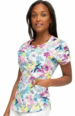 Alternative view of Heartsoul Clearance Women's Garden Of Groove Print Scrub Top