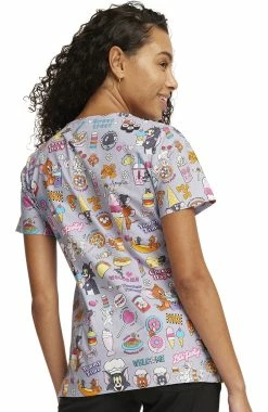 Alternative view of Cherokee Women's Yum Yum Yummy Print Scrub Top