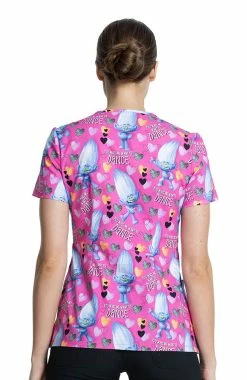 Alternative view of Cherokee Clearance Women's Diamond Dance Print Scrub Top