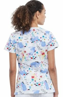 Alternative view of Cherokee Clearance Women's Be Eeyore Print Scrub Top