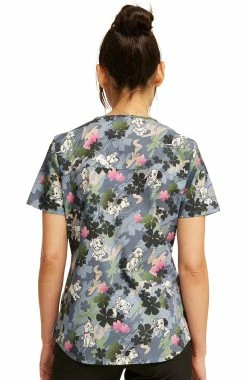Alternative view of Cherokee Women's Plain Sight Puppies Print Scrub Top