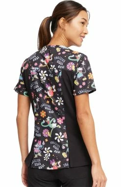 Alternative view of Cherokee Women's Positive Vibes Print Scrub Top