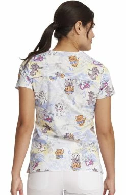 Alternative view of Cherokee Women's Hip Cats Print Scrub Top
