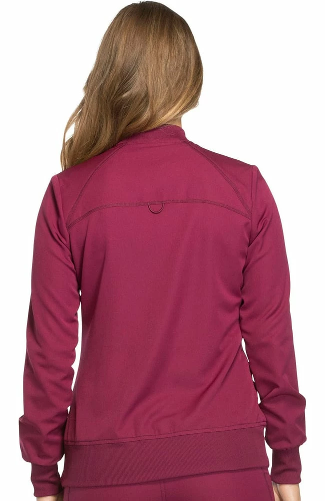 Dickies Clearance Women's Zip Front Warm-Up Solid Scrub Jacket 4 Dickies Clearance Women's Zip Front Warm-Up Solid Scrub Jacket - Image 2
