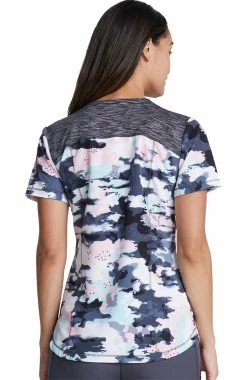 Alternative view of Dickies Clearance Women's Soft Side Camo Print Scrub Top