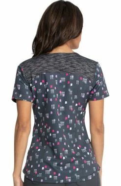 Alternative view of Dickies Clearance Women's Dots So Geo Print Scrub Top