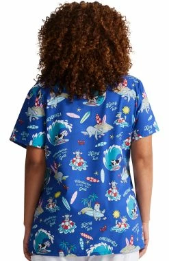 Alternative view of Dickies Women's Cowabunga Friends Print Scrub Top