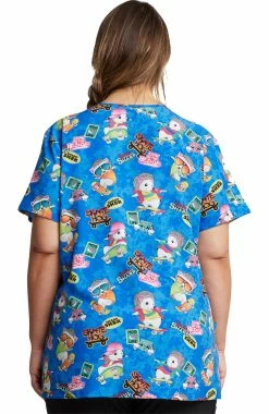 Alternative view of Dickies Women's V-Neck Livin' On The Hedge Print Scrub Top