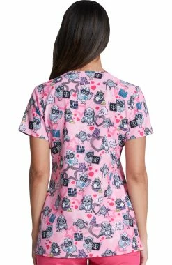 Alternative view of Dickies Clearance Women's Hoo Cares For You Print Scrub Top