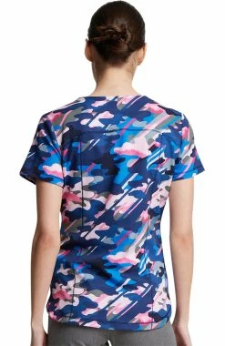 Alternative view of Dickies Women's V-Neck Camo In Line Print Scrub Top