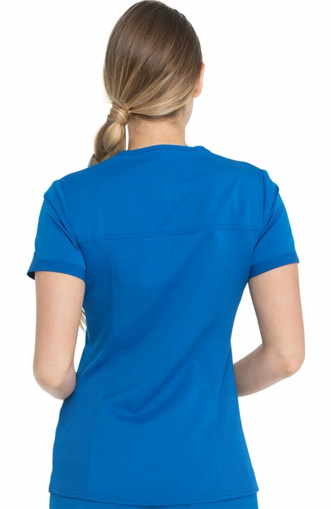 Dickies Women's V-Neck Rib Knit Panel Solid Scrub Top 4 Dickies Women's V-Neck Rib Knit Panel Solid Scrub Top - Image 2