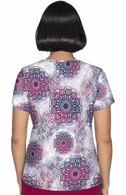 Alternative view of Healing Hands Clearance Women's Isabel Dreamy Lace Print Scrub Top