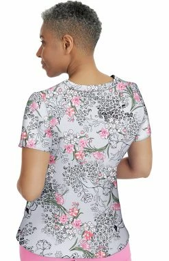 Alternative view of Healing Hands Clearance Women's Amanda Wild Flower Print Scrub Top