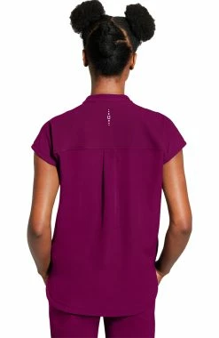 Alternative view of Healing Hands Women's Sandy Zip Mandarin Collar Scrub Top