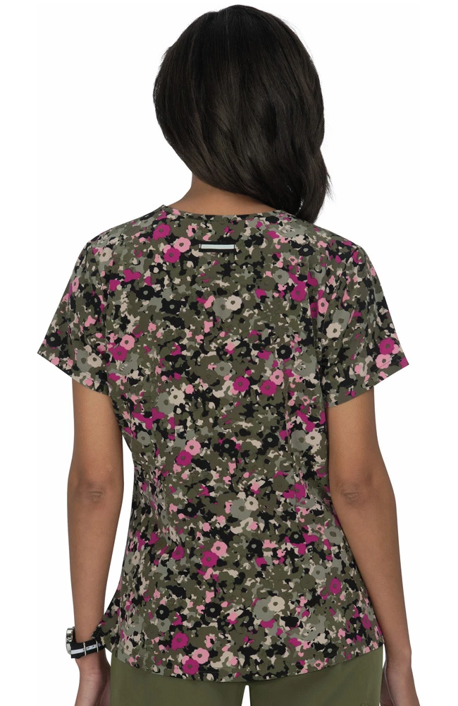 Koi Clearance Women's Early Energy Dainty Camo Print Scrub Top 4 Koi Clearance Women's Early Energy Dainty Camo Print Scrub Top - Image 2