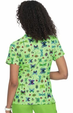 Alternative view of Koi Clearance Women's Thea Love Bugs Print Scrub Top