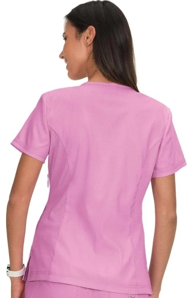 Koi Clearance Women's Philosophy Mock Wrap Side Zipper Solid Scrub Top 4 Koi Clearance Women's Philosophy Mock Wrap Side Zipper Solid Scrub Top - Image 2
