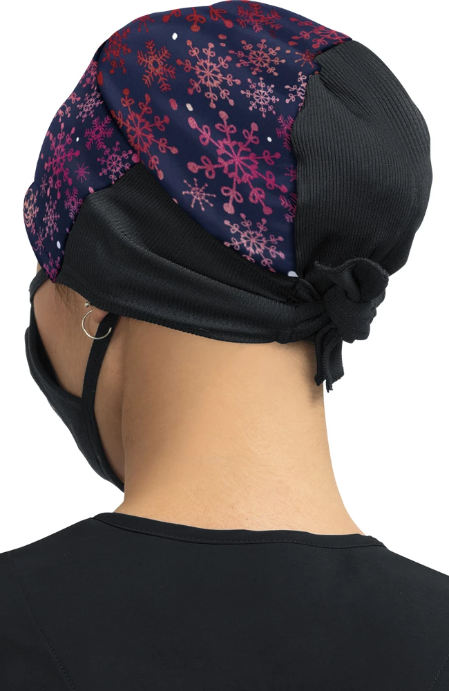 Koi Women's Snow Flakes Surgical Print Hat 4 Koi Women's Snow Flakes Surgical Print Hat - Image 2