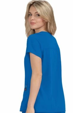 Alternative view of Koi Women's Freesia Solid Scrub Top