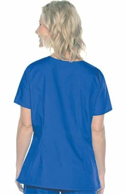 Alternative view of Landau Clearance Women's Surplice Solid Scrub Top