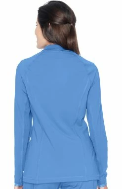 Alternative view of Urbane Women's Contrast Trim Solid Scrub Jacket