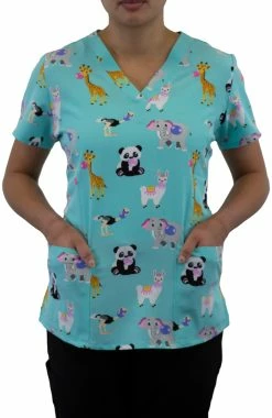 Alternative view of Maevn Uniforms Women's Bubblicious Print Scrub Top
