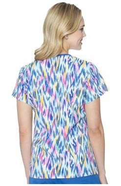 Alternative view of Med Couture Women's Vicky Watercolor Animal Print Scrub Top