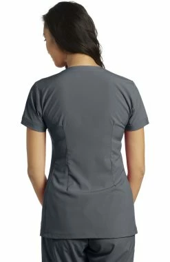 Alternative view of White Cross Women's V-Neck Kangaroo Pocket Solid Scrub Top