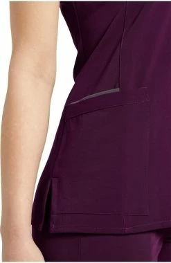 White Cross Women's Contrast Trim V-Neck Solid Scrub Top -Havaianas Shop 2 wc 755 650