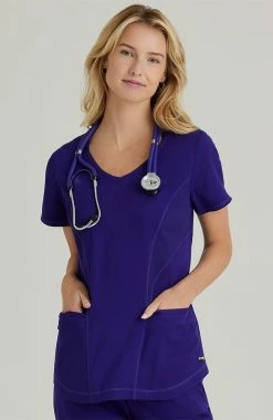 Grey's Anatomy Women's Carly Solid Scrub Top -Havaianas Shop 3 bc grst124 650