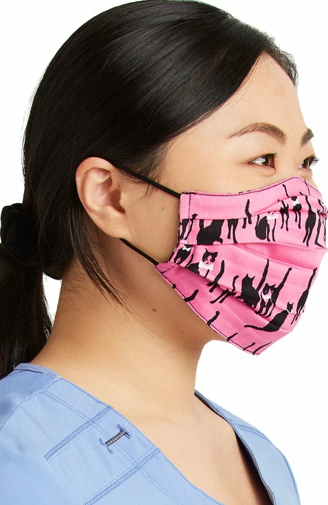 Cherokee Women's Reversible A Hopeful Hearts & Mr. Purr-fect Print Face Mask 5 Cherokee Women's Reversible A Hopeful Hearts & Mr. Purr-fect Print Face Mask - Image 3