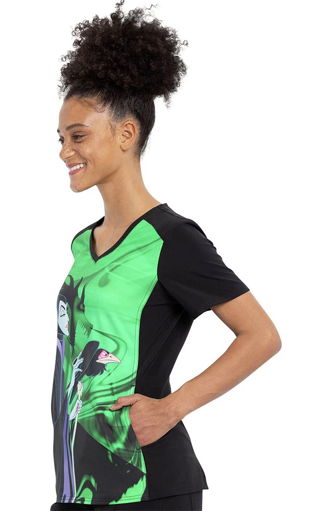 Cherokee Clearance Women's Beautiful Darkness Print Scrub Top 5 Cherokee Clearance Women's Beautiful Darkness Print Scrub Top - Image 3