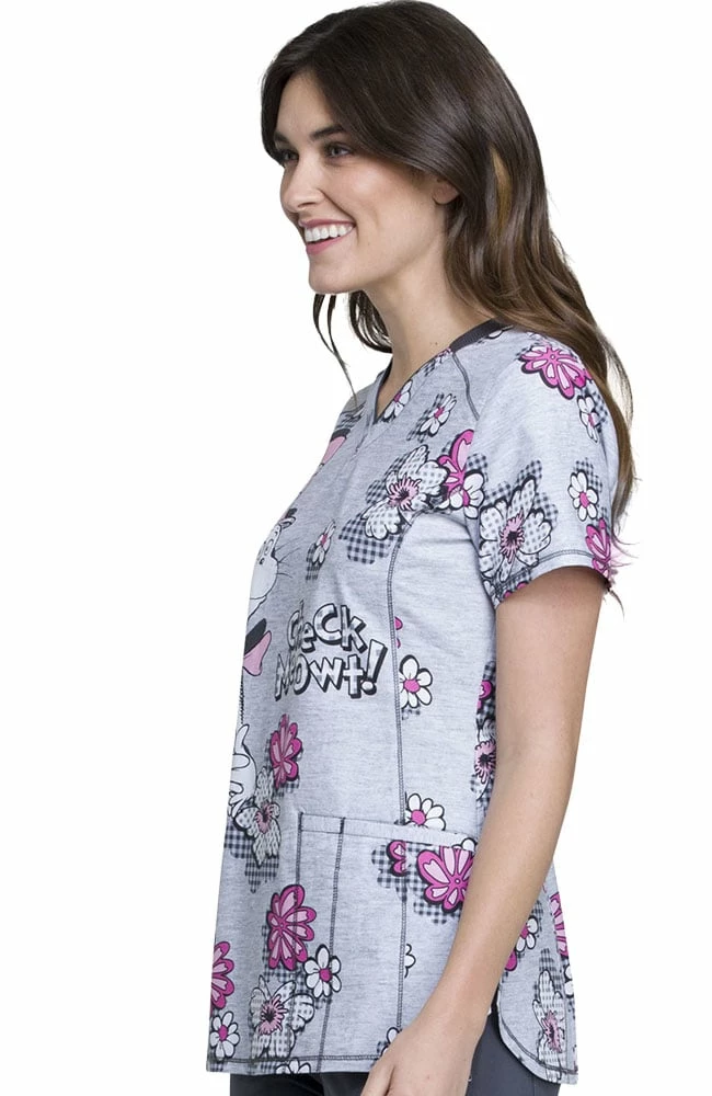 Cherokee Clearance Women's V-Neck Dr. Seuss Print Scrub Top 5 Cherokee Clearance Women's V-Neck Dr. Seuss Print Scrub Top - Image 3