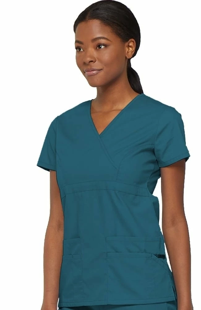 Dickies Clearance Women's Empire Waist Mock Wrap Solid Scrub Top 5 Dickies Clearance Women's Empire Waist Mock Wrap Solid Scrub Top - Image 3