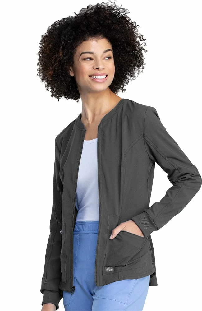 Dickies Clearance Women's Warm Up Solid Scrub Jacket 5 Dickies Clearance Women's Warm Up Solid Scrub Jacket - Image 3