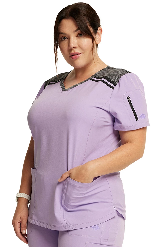 Dickies Women's V-Neck Solid Scrub Top 5 Dickies Women's V-Neck Solid Scrub Top - Image 3