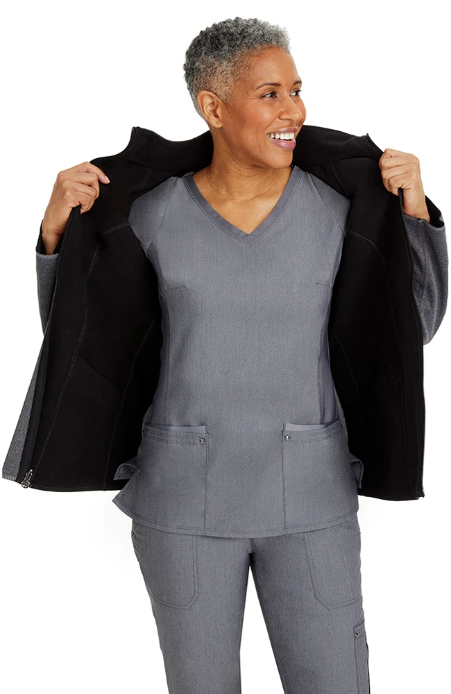 Healing Hands Women's Brooklyn Reversible Solid Scrub Jacket 5 Healing Hands Women's Brooklyn Reversible Solid Scrub Jacket - Image 3