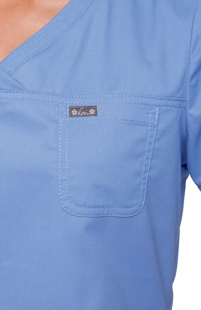 Koi Women's Nicole Crossover V-Neck Solid Scrub Top 5 Koi Women's Nicole Crossover V-Neck Solid Scrub Top - Image 3
