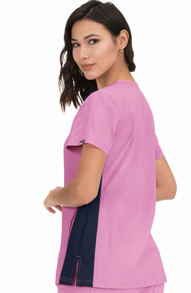 Koi Clearance Women's Lotus Colorblock Jewel Neck Solid Scrub Top 5 Koi Clearance Women's Lotus Colorblock Jewel Neck Solid Scrub Top - Image 3