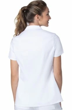 Landau Women's Collared Zip Front Solid Scrub Top -Havaianas Shop 3 ln 4173prv 650