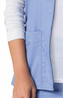 EON Women's COOLMAX Short Sleeve Zip Front Solid Scrub Jacket -Havaianas Shop 3 mv 8728 650